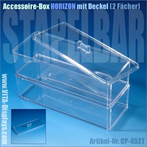 Accessoire-Box HORIZON / 2 Fächer (mit Deckel)