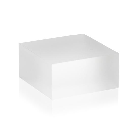 Acrylic block made of PLEXIGLAS® / satin (50x50x25 mm)