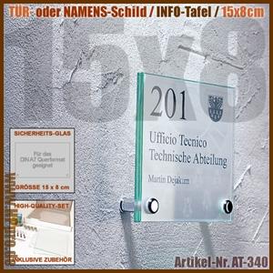 Tür-Schild (Info-Tafel) SET / 15x8cm