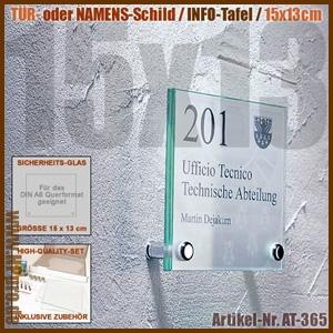 Tür-Schild (Info-Tafel) SET / 15x13cm