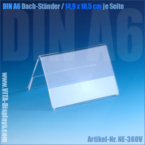 DIN A6 (beidseitig) Dachständer / V-Aufsteller