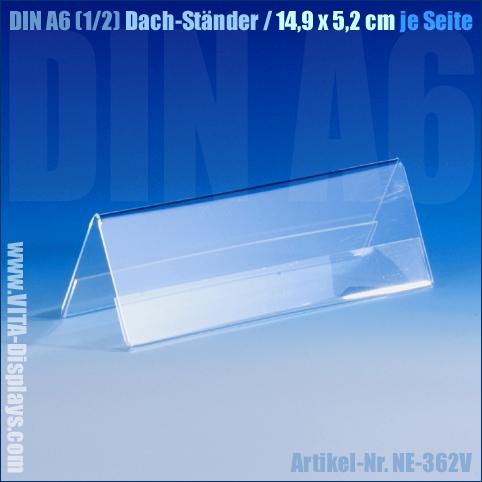 DIN A6 (1/2) roof stand / V-stand