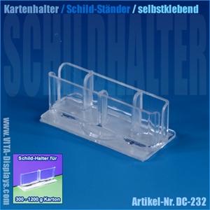 Schildhalter 59mm / Steckschlitz (selbstklebend)
