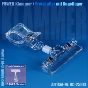 Schildhalter Power-Clip (80mm Klammer)