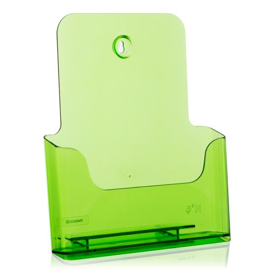 DIN A4 Prospekthalter / neon-grün