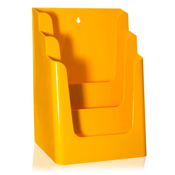 DIN A4 table top brochure holder (3 pcs.) Yellow