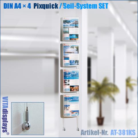 DIN A4 x4 Pixquick / Seil-System SET