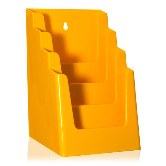DIN A5 brochure holder / 4 pcs. / yellow