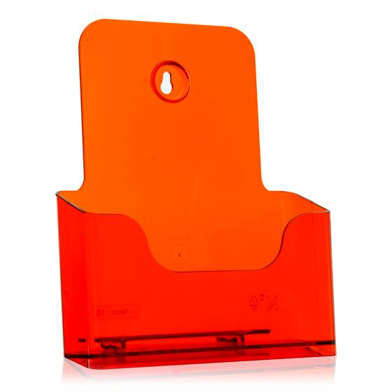 DIN A5 Prospekthalter / neon-orange