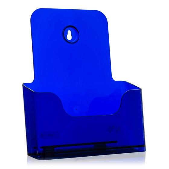 DIN A5 Brochure Stand / neon blue