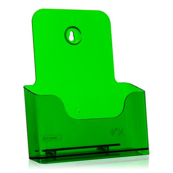 DIN A5 Tischprospektständer als Flyerständer in Neon-Grün