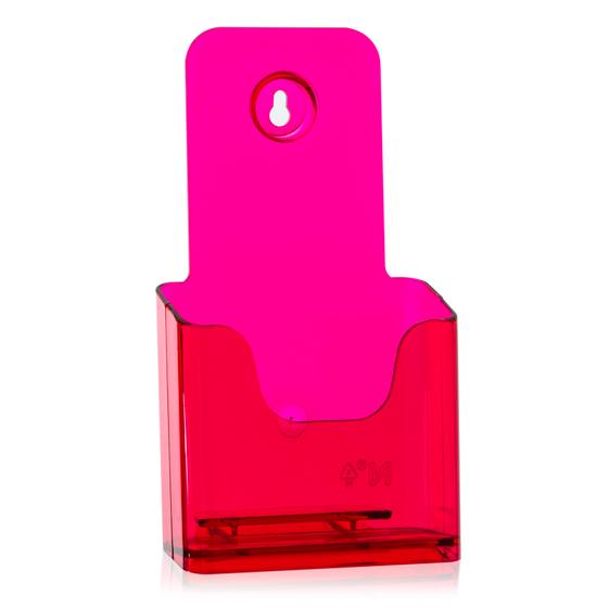 DIN long Table Leaflet Stand DL / A6 Flyer Stand Neon Red