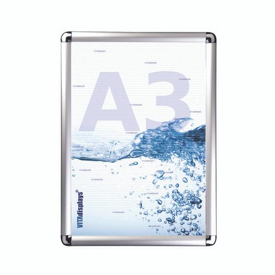 Snap frame aluminium DIN A3 silver (Rondo, 25 mm)