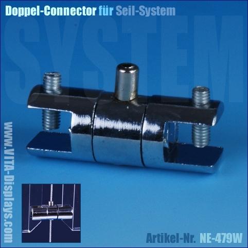 Double connector for wire-rope system