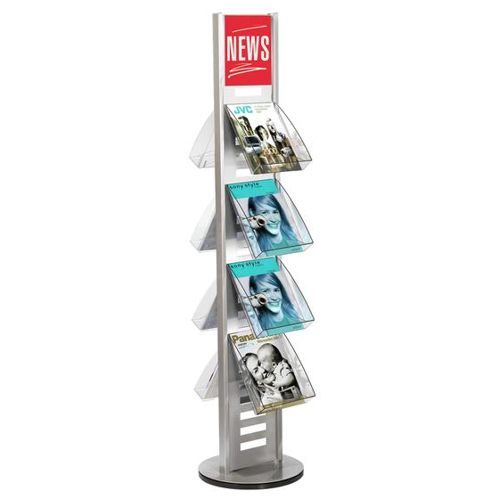 Brochure stand rotatable / 8 DIN A4 trays