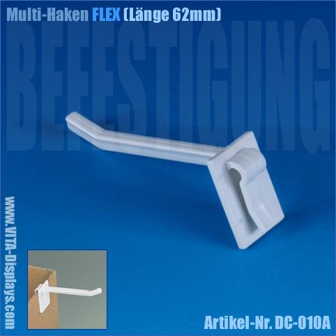 Multi hook FLEX / single hook (length 62mm)