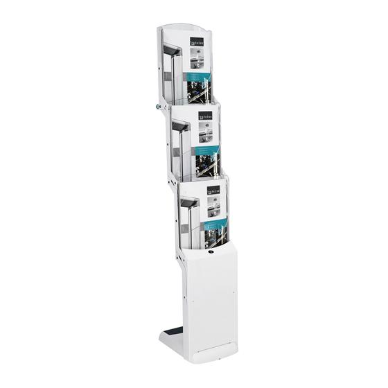 Foldable brochure stand Real-Bianco (3x DIN A4) in elegant white