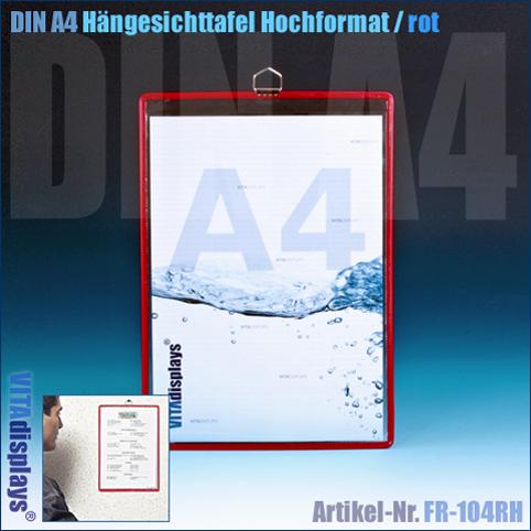 Hanging display tarifold double-sided DIN A4 portrait format red