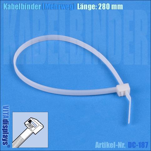 Cable tie reusable / length: 280 mm