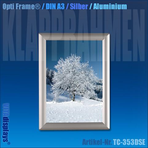 Klapprahmen Alu A3 Opti Frame® Silber (Gehrung, 25 mm)