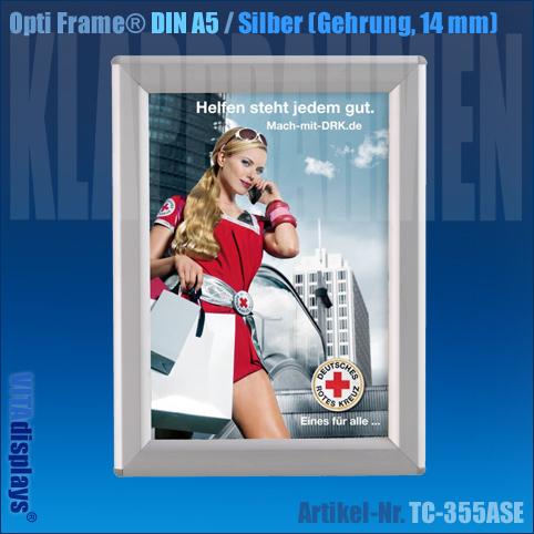 Klapprahmen Alu A5 Opti Frame® Silber (Gehrung, 14 mm)