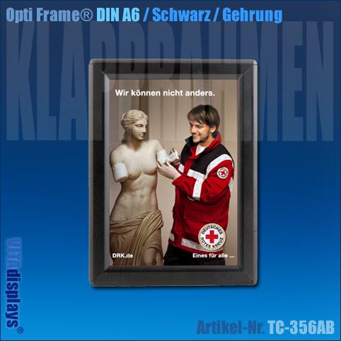 Klapprahmen Alu A6 Opti Frame® Schwarz (Gehrung, 14mm)