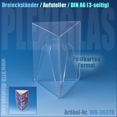 DIN A6 Triangular Stand / Plexiglas® Stand