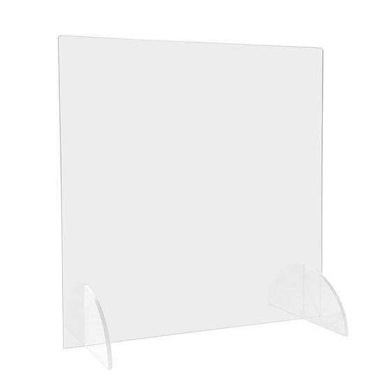 Spit guard and sneeze guard as closed cut-off sheet made of PLEXIGLAS® 80 x 80 cm