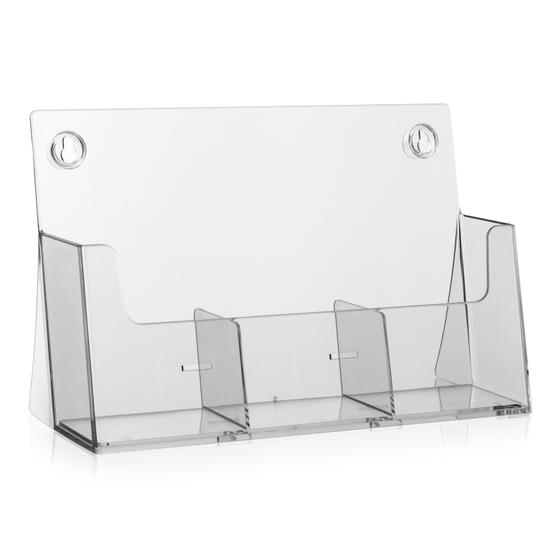 Table leaflet stand 1/3 DIN A4 (3 trays extra filling depth)