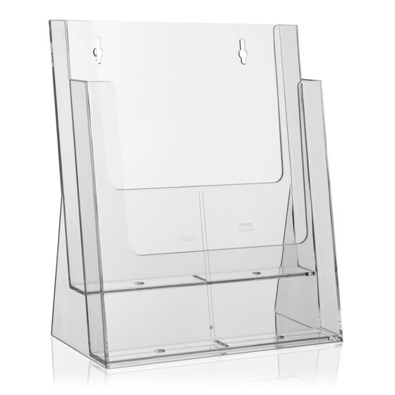 taymar® Table Leaflet Stand DIN A4 with 2 Shelves