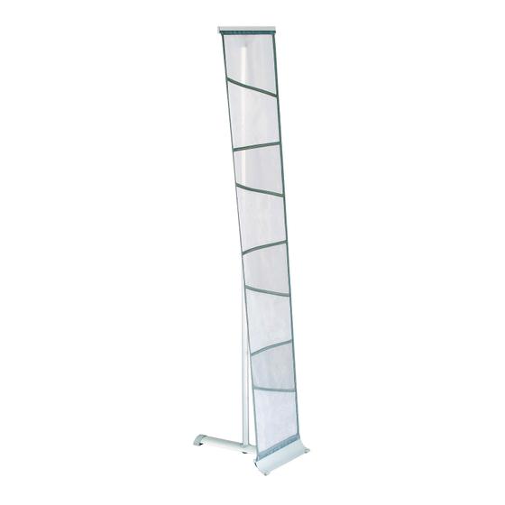 Mobile DIN A4 brochure stand, inexpensive and foldable incl. bag