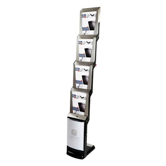 Metal brochure stand, foldable (4x DIN A4)
