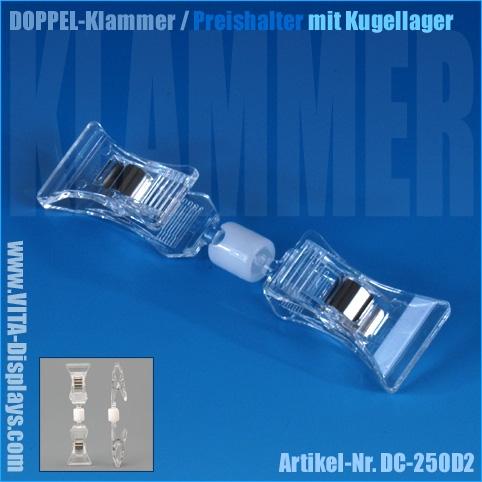 Schildhalter Doppel-Klammer (21mm Klammer)
