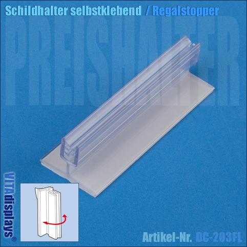Sign holder self-adhesive / Flex-Grip / Length: 76 mm