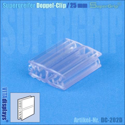 Super gripper / double clip / length: 25 mm