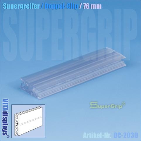 Super gripper / double clip / length: 76 mm