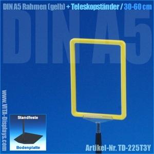 A5 frame (yellow) + telescopic stand 30-60cm