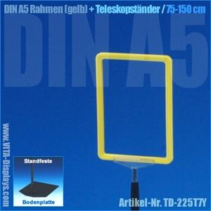 A5 frame (yellow) + telescopic stand 75-150cm