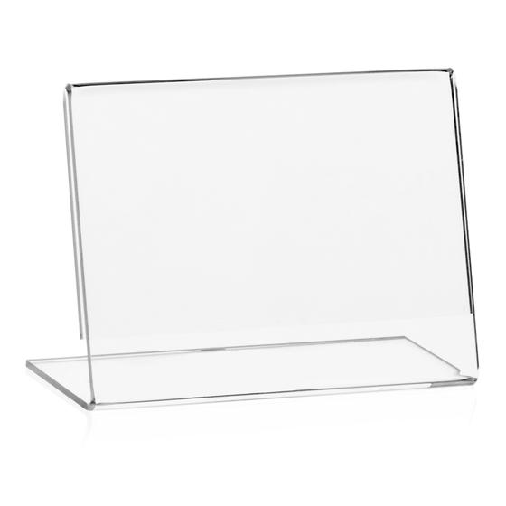 DIN A7 advertising display / price holder / L-stand made from original PLEXIGLAS®.