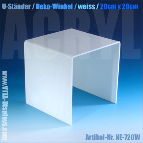 U-Ständer / Aufbau-Winkel (20x20cm) weiss