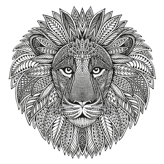 Fridge magnet "Lion I" - Animal magnets for cats of prey