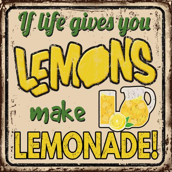 Fridge Magnet "If Life Gives You Lemons" Tin Sign Design