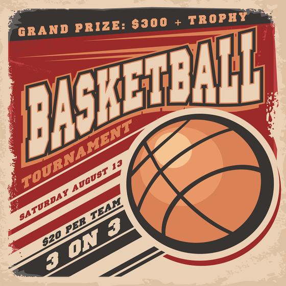 Retro Vintage Fridge Magnet "Basketball" - Cool Slam Dunk Magnets