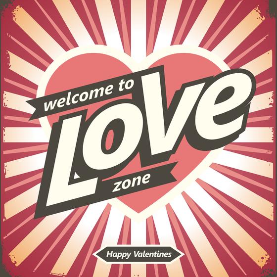 Tafelmagnet "Love Zone" Whiteboard Kühlschrankmagnet