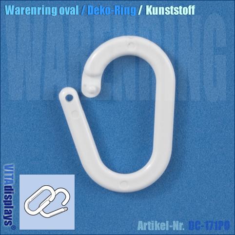 Oval fabric ring / plastic