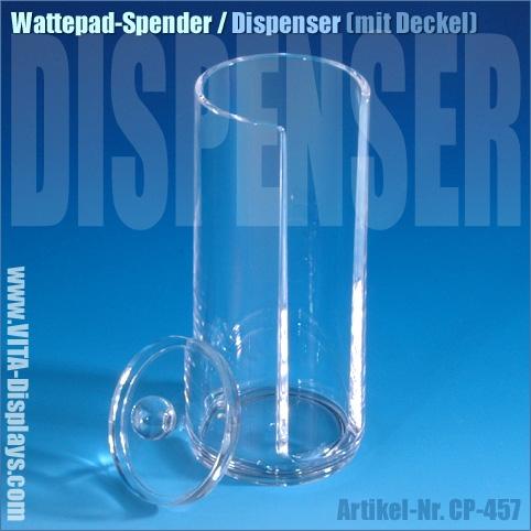 Wattepad-Spender / Dispenser (mit Deckel)