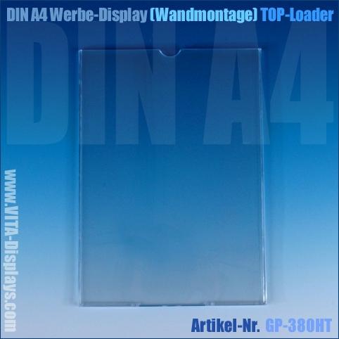 DIN A4 advertising display / hanging (top loader)
