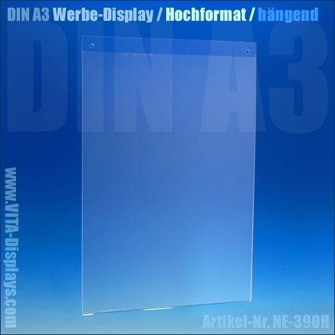 Poster pocket made of PLEXIGLAS® in DIN A3 format (incl. drill holes)