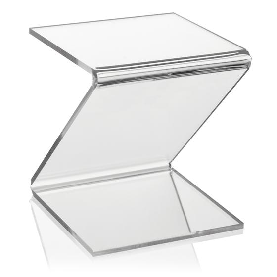 Z-stand as decoration stand / product carrier made of original PLEXIGLAS® (10x10x10cm)