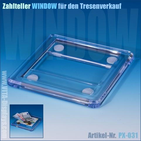 Payment tray / Cash tray WINDOW made of acrylic glass